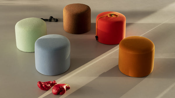 Bon Pouf Round Light Blue by Hem - Hem