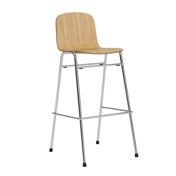 Touchwood Bar Chair Oak / Chrome