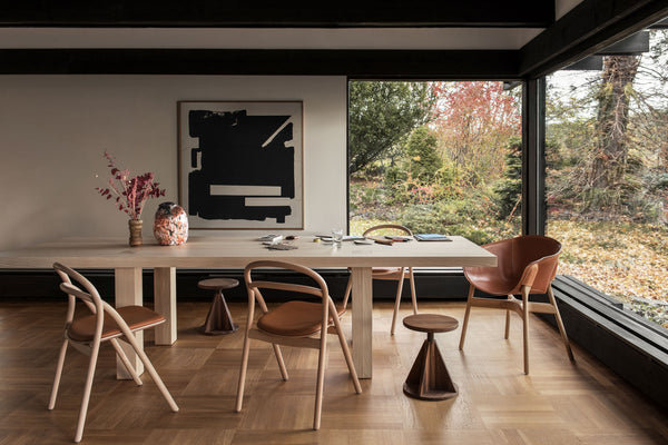 All Wood Stool Bobbin Ash by Karoline Fesser - Hem