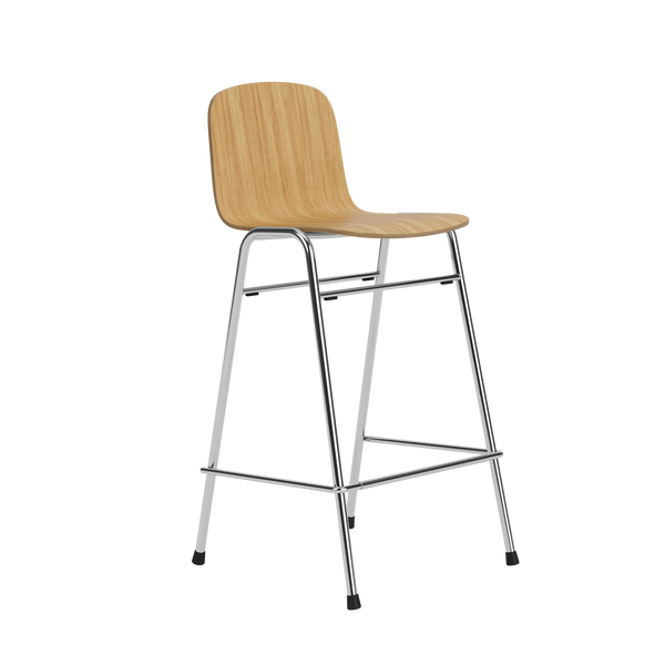 Touchwood Counter Chair Oak / Chrome