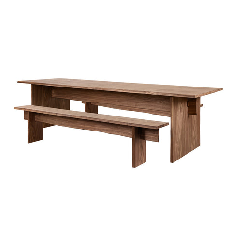 Bookmatch Table 108.3" + Bookmatch Benches