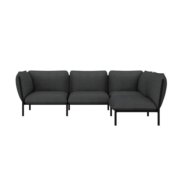 Kumo Corner Sofa Right with Armrest Graphite