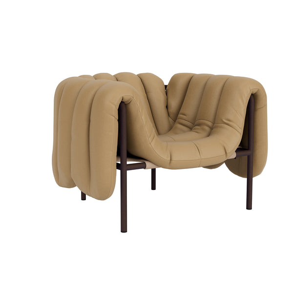 Puffy Lounge Chair Elmosoft Leather 03009 / Chocolate Brown