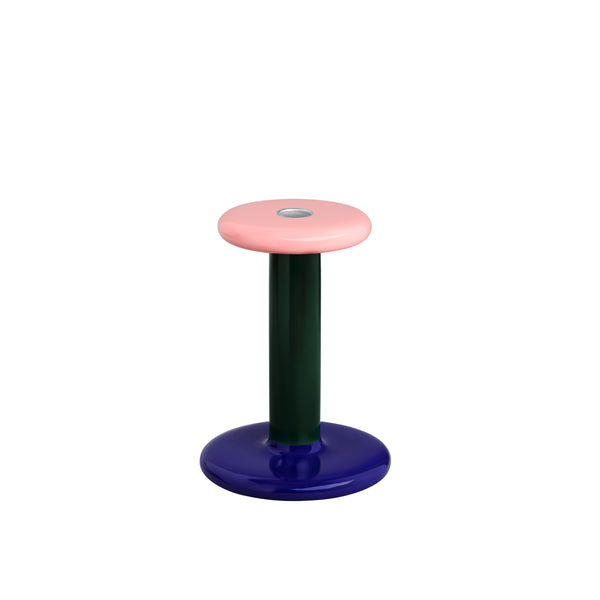 Pesa Candle Holder Medium Pink / Black Green / Night Blue