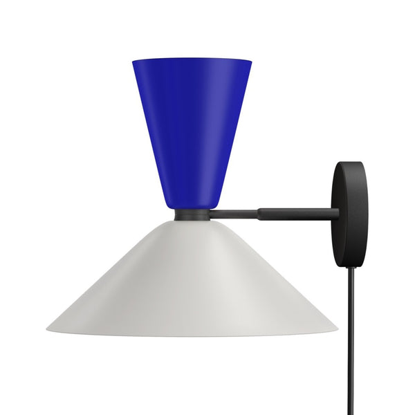 Alphabeta Wall Light + Cable Blue / Silk Grey