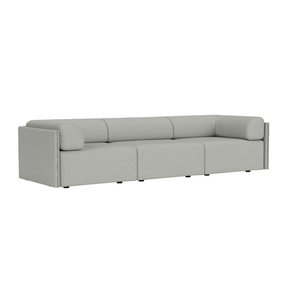 Palo Block 3-seater Sofa Low Back with Armrests Amdal 130
