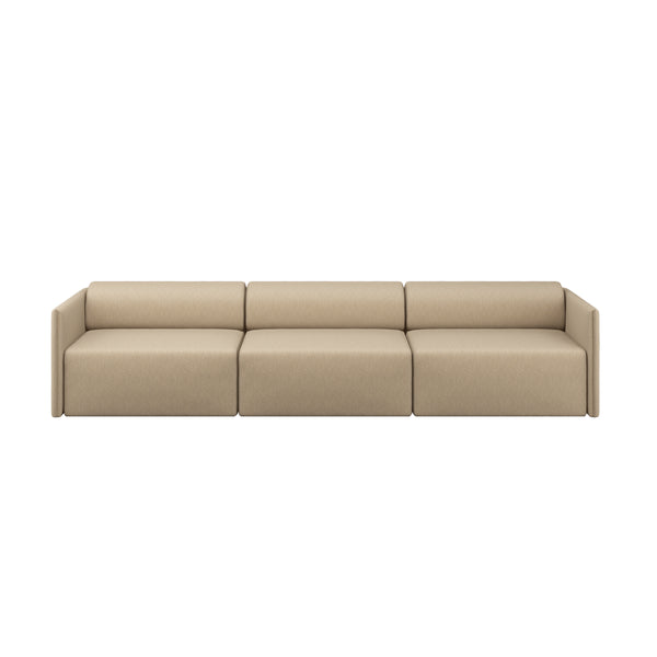 Palo Block 3-seater Sofa Low Back Beige