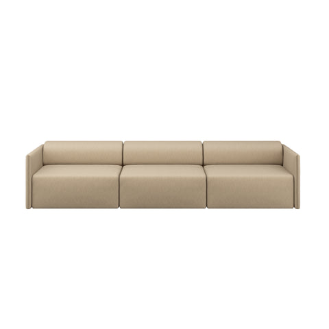 Palo Block 3-seater Sofa Low Back Beige