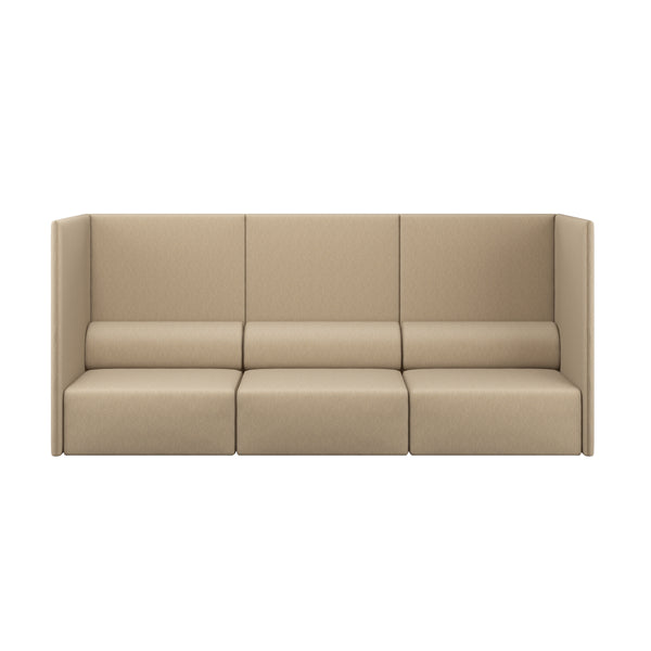 Palo Block 3-seater Sofa High Back Beige