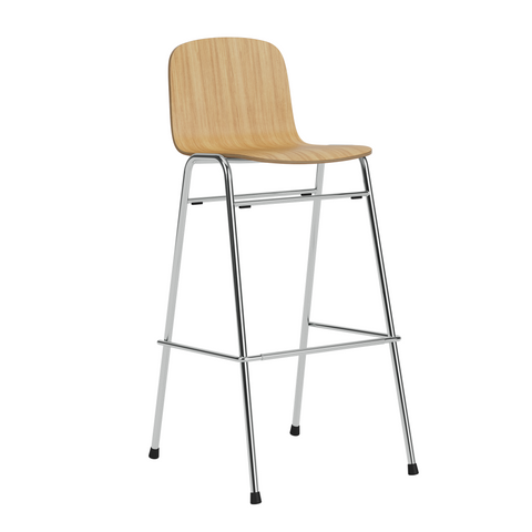 Touchwood Bar Chair Oak / Chrome