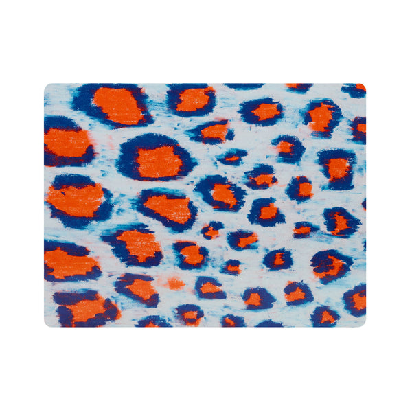 Monster Placemat (Set of 2) Coral / White / Ultramarine Blue