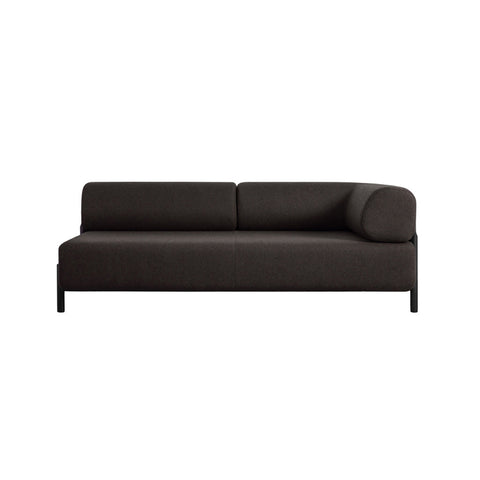 Palo 2-seater Sofa Chaise Right Brown-Black