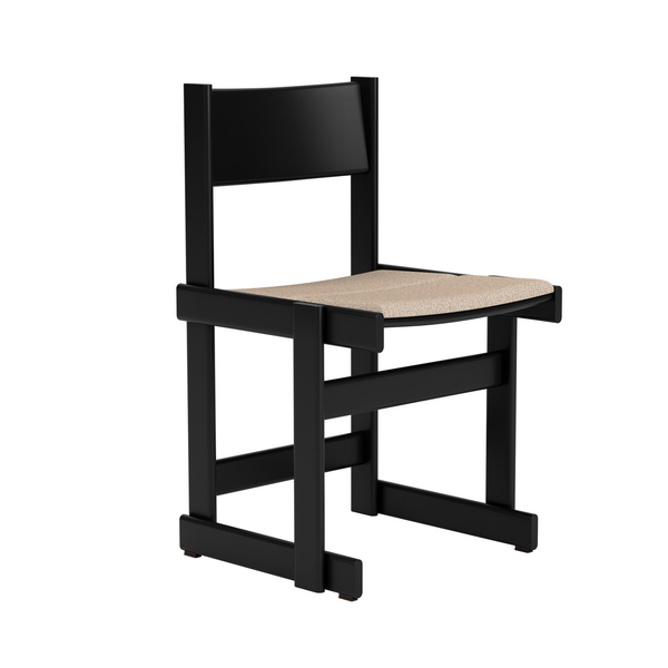 Bullnose Chair Black / Swan Seat Pad UK