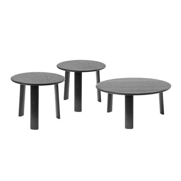 Alle Coffee Coffee Table Small + Medium + Large Black Oak