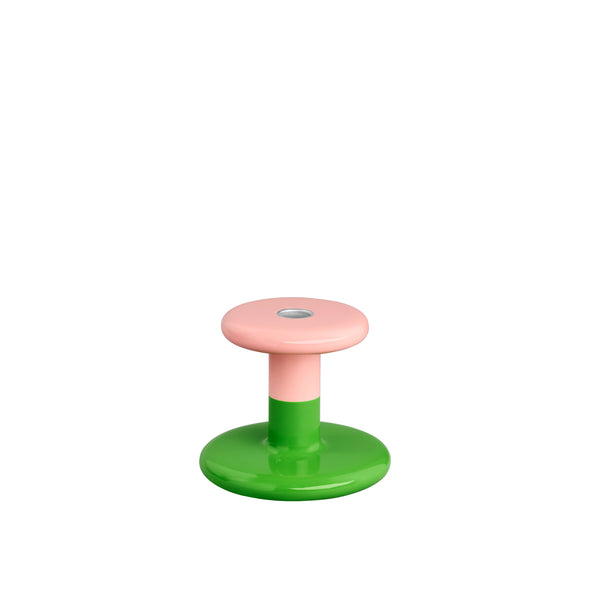 Pesa Candle Holder Low Pink / Green