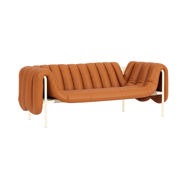 Puffy 2.5-seater Sofa Elmosoft Leather 54035 / Cream