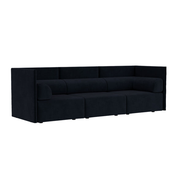 Palo Block 3-seater Sofa Medium Back with Armrests Velluto Coex VL30