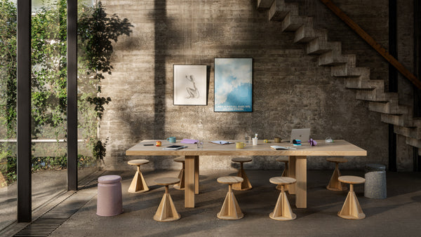 Max Table + Benches 300 cm / 118 in Ash by Max Lamb - Hem