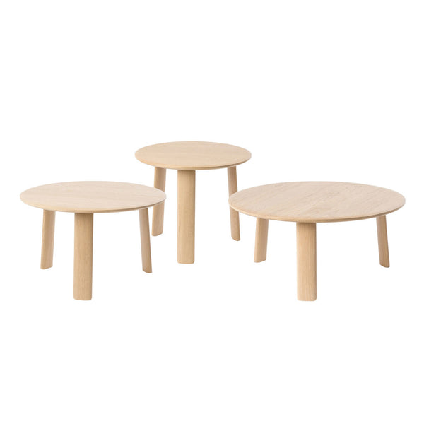 Alle Coffee Coffee Table Small + Medium + Large Natural Oak