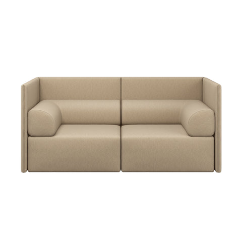 Palo Block 2-seater Sofa Medium Back with Armrests Beige