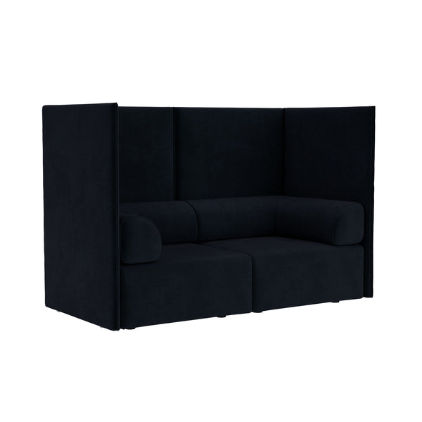 Palo Block 2-seater Sofa High Back with Armrests Velluto Coex VL30