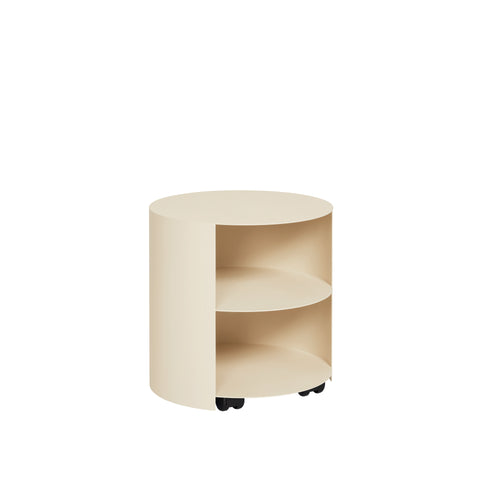 Hide Side Table Light Ivory