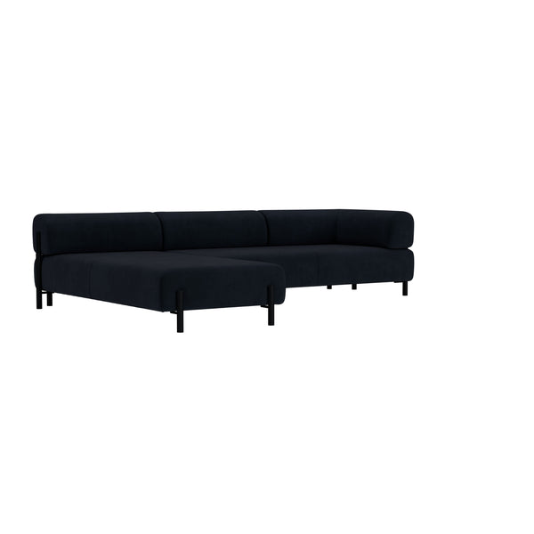 Palo Corner Sofa Left Velluto Coex VL30/Black