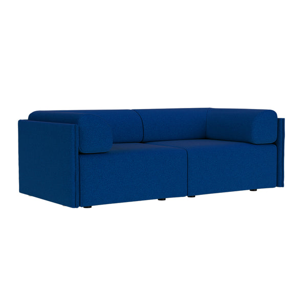 Palo Block 2-seater Sofa Low Back with Armrests Sera Cobalt