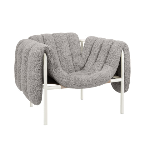 Puffy Lounge Chair Pebble / Cream