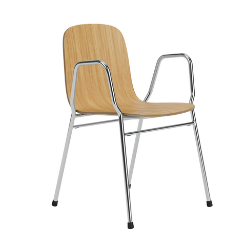 Touchwood Armchair Oak / Chrome