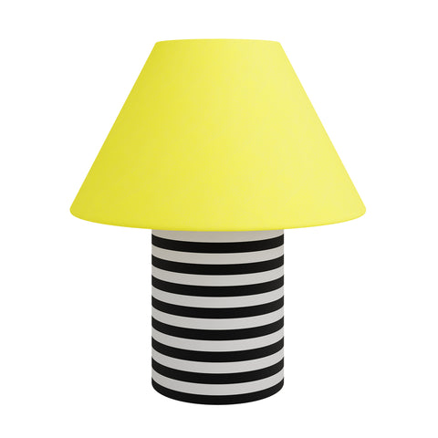 Toto Table Lamp Large Wax Yellow / Black & White H Stripe (US)