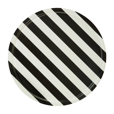 Stripe Tray Large Cream / Black