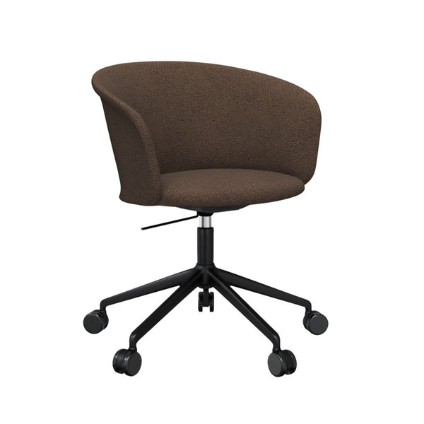 Kendo Swivel Chair 5-star Castors Rosewood / Black