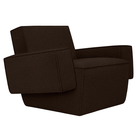 Hunk Lounge Chair With Armrests Chocolate