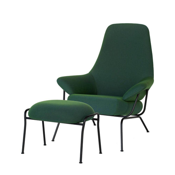 Hai Lounge Chair + Ottoman Peacock