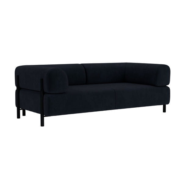 Palo 2-seater Sofa with Armrests Velluto Coex VL30/Black
