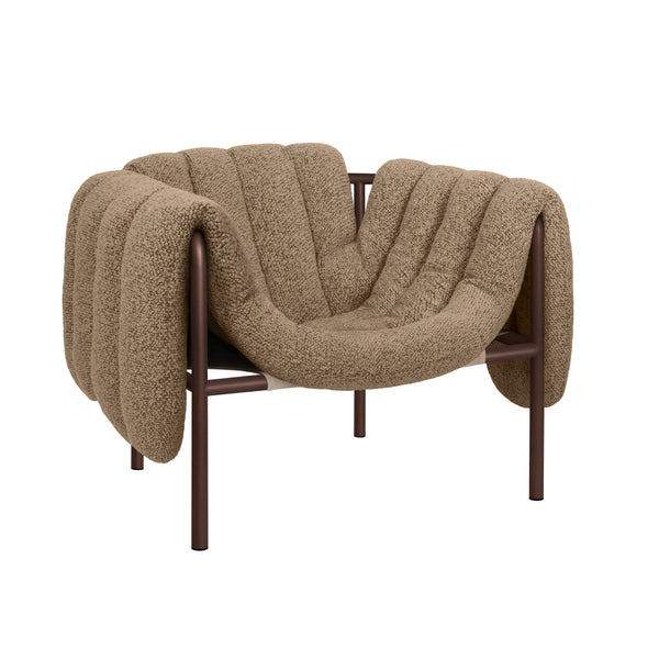 Puffy Lounge Chair Sawdust / Chocolate Brown