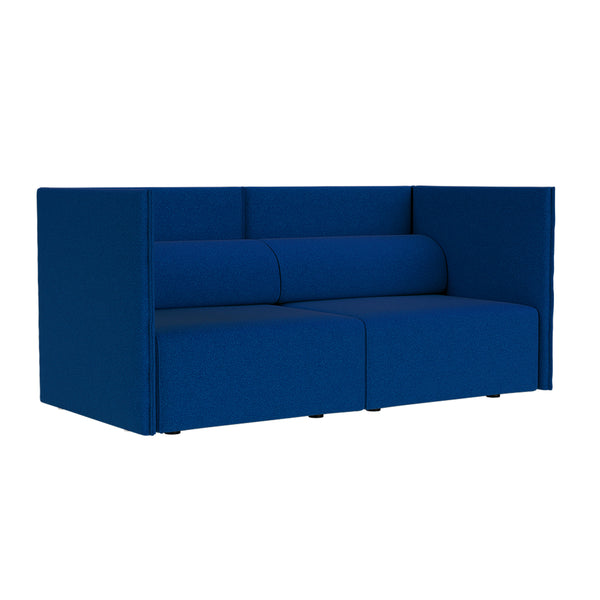 Palo Block 2-seater Sofa Medium Back Sera Cobalt