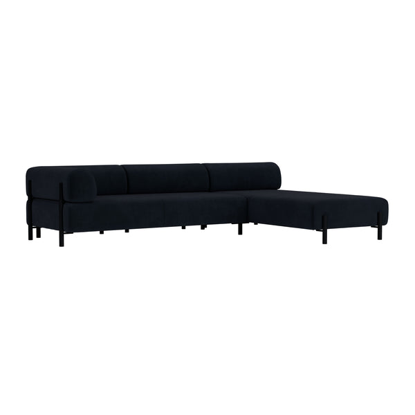 Palo Corner Sofa Right Velluto Coex VL30/Black