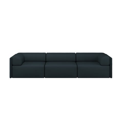 Palo Block 3-seater Sofa Low Back with Armrests Pine