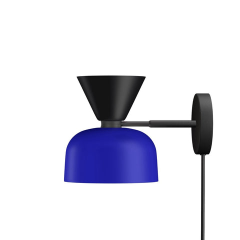 Alphabeta Wall Light + Cable Jet Black / Blue